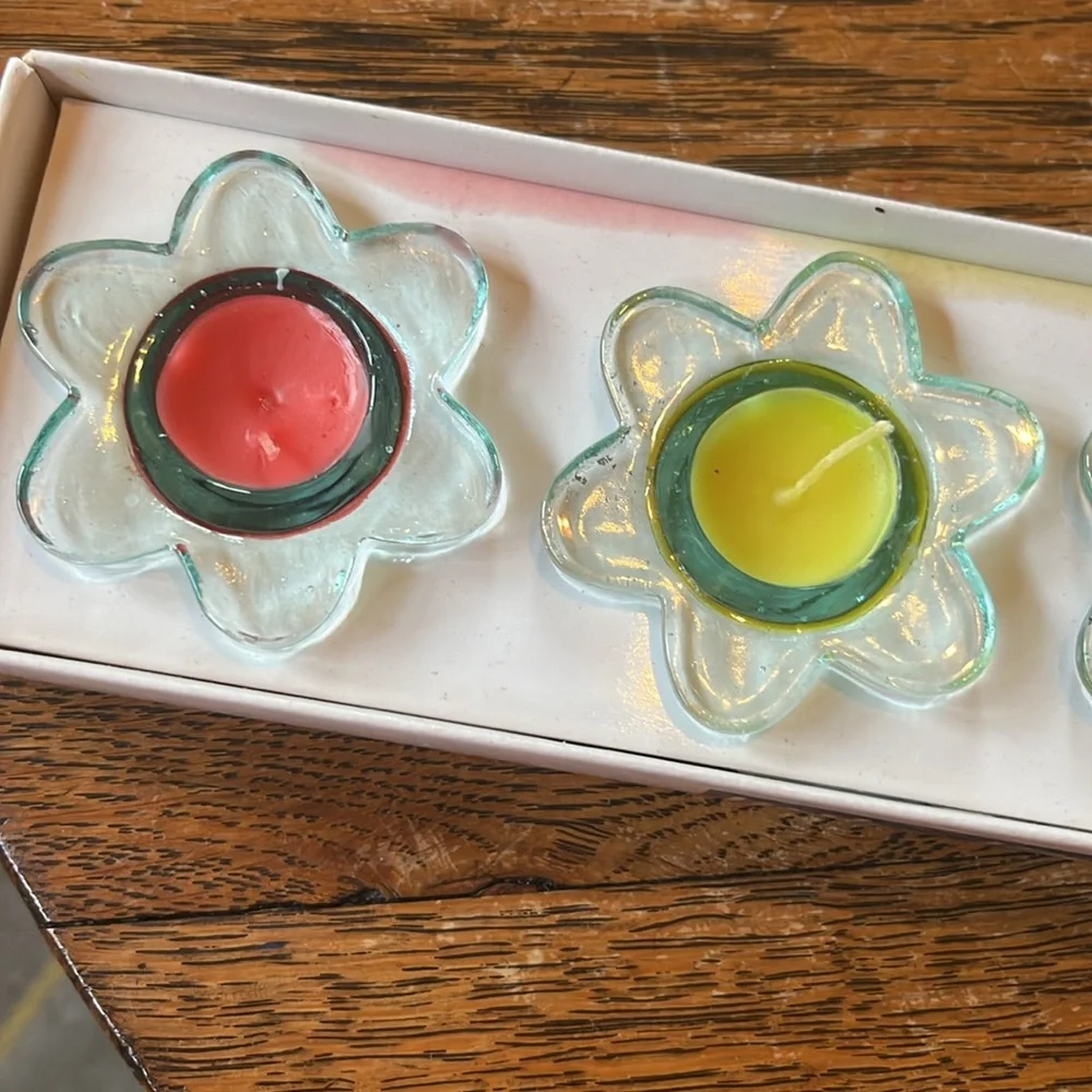 New crate & barrel little lights! Poppy candles